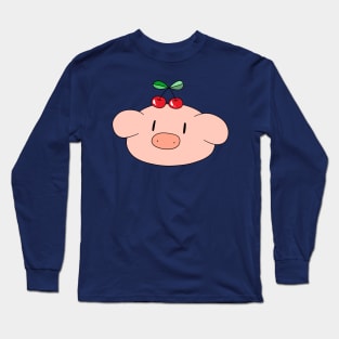 Cherry Pig Face Long Sleeve T-Shirt